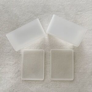 Daiso Frosted Small Minimalistic Storage Stackable Container Box Set With Lids